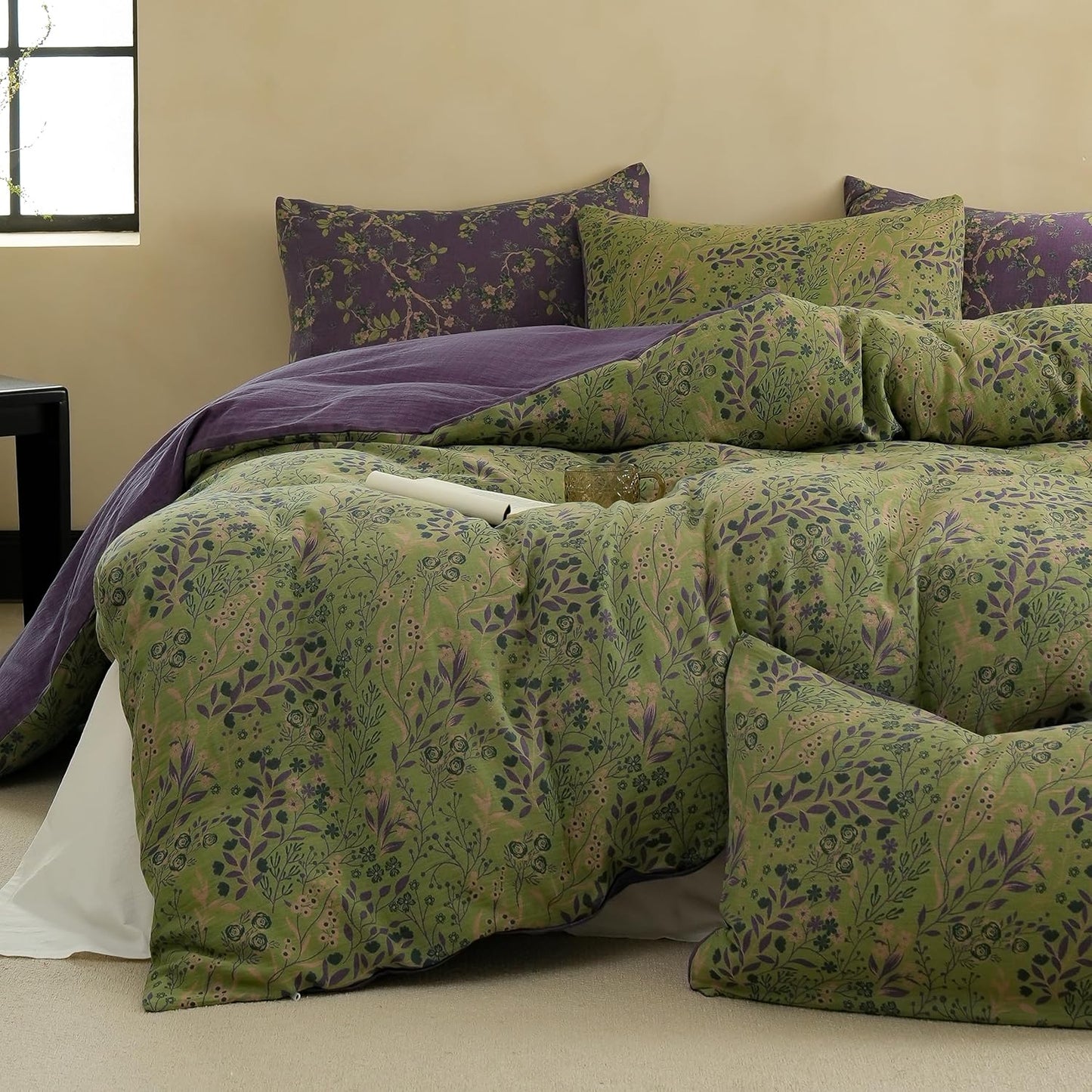100% Cotton Duvet Cover Set Yarn-Dyed Jacquard Textured 3PCS