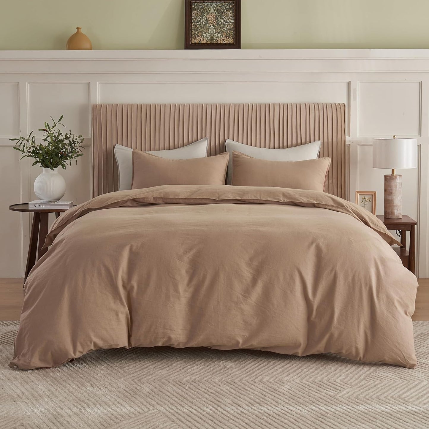 30% Linen + 70% Cotton Duvet Cover Set - Basic Style