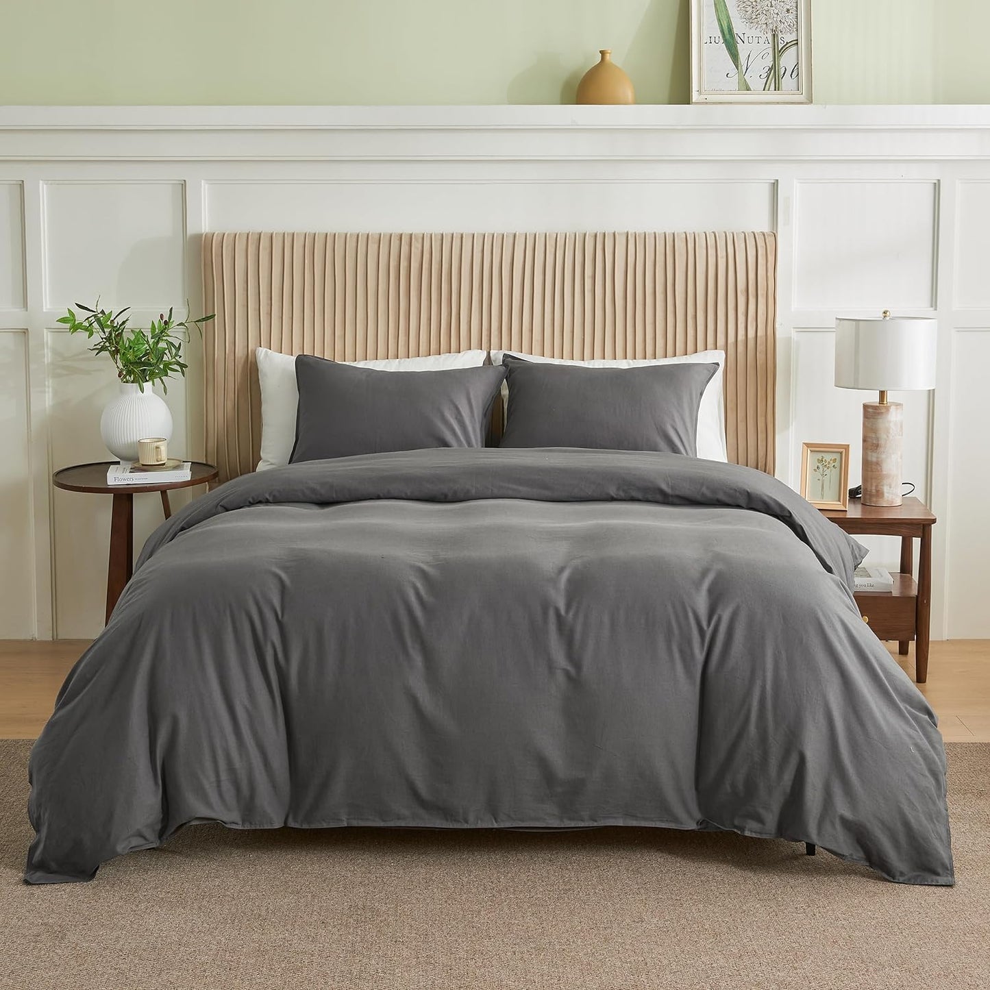 30% Linen + 70% Cotton Duvet Cover Set - Basic Style