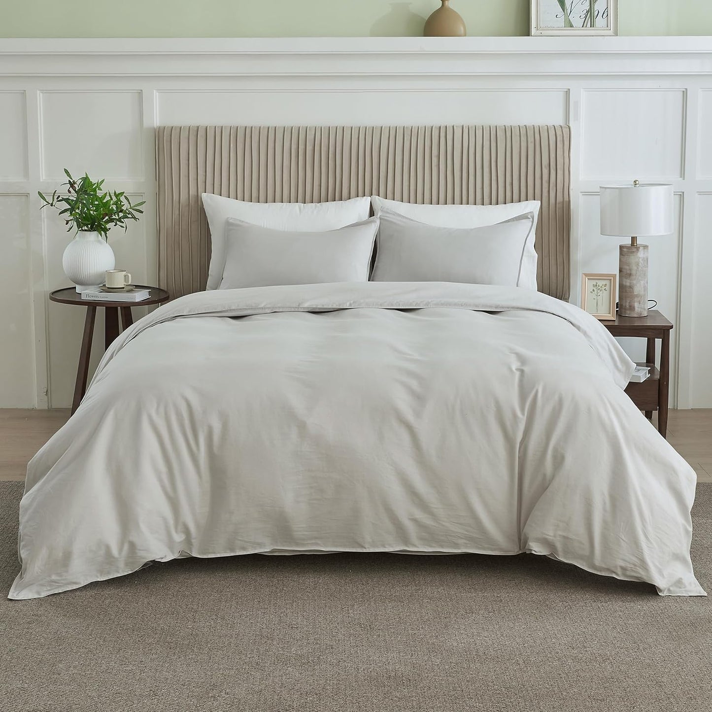 30% Linen + 70% Cotton Duvet Cover Set - Basic Style