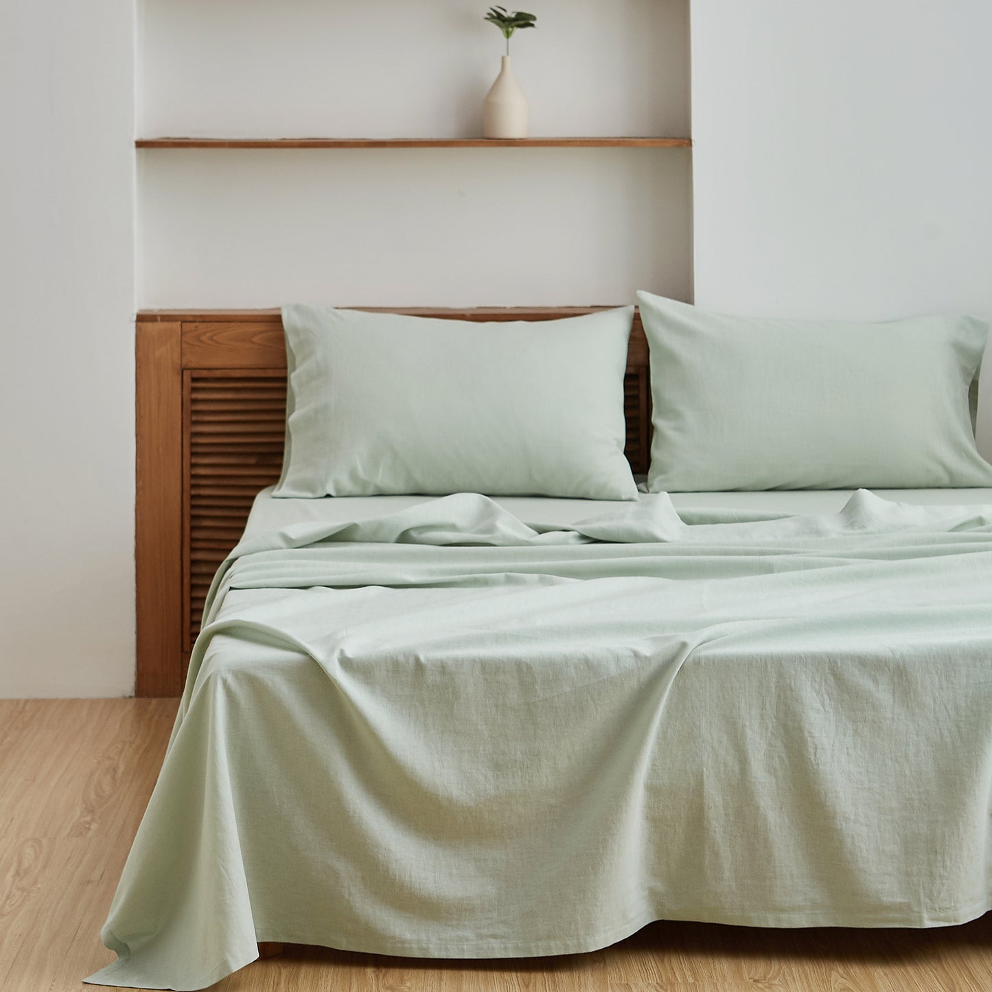 55% Linen + 45% Cotton Blend Flat Sheet - Basic Style