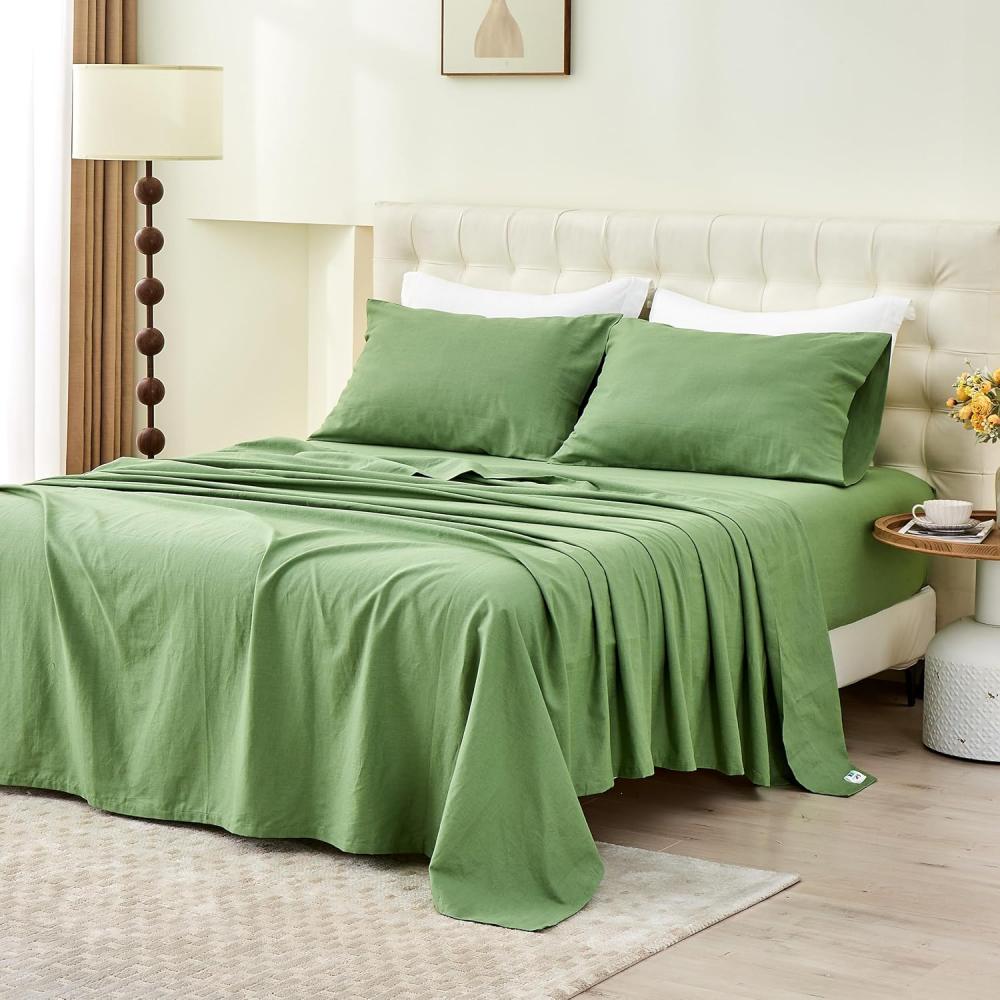 55% Linen + 45% Cotton Blend Flat Sheet - Basic Style