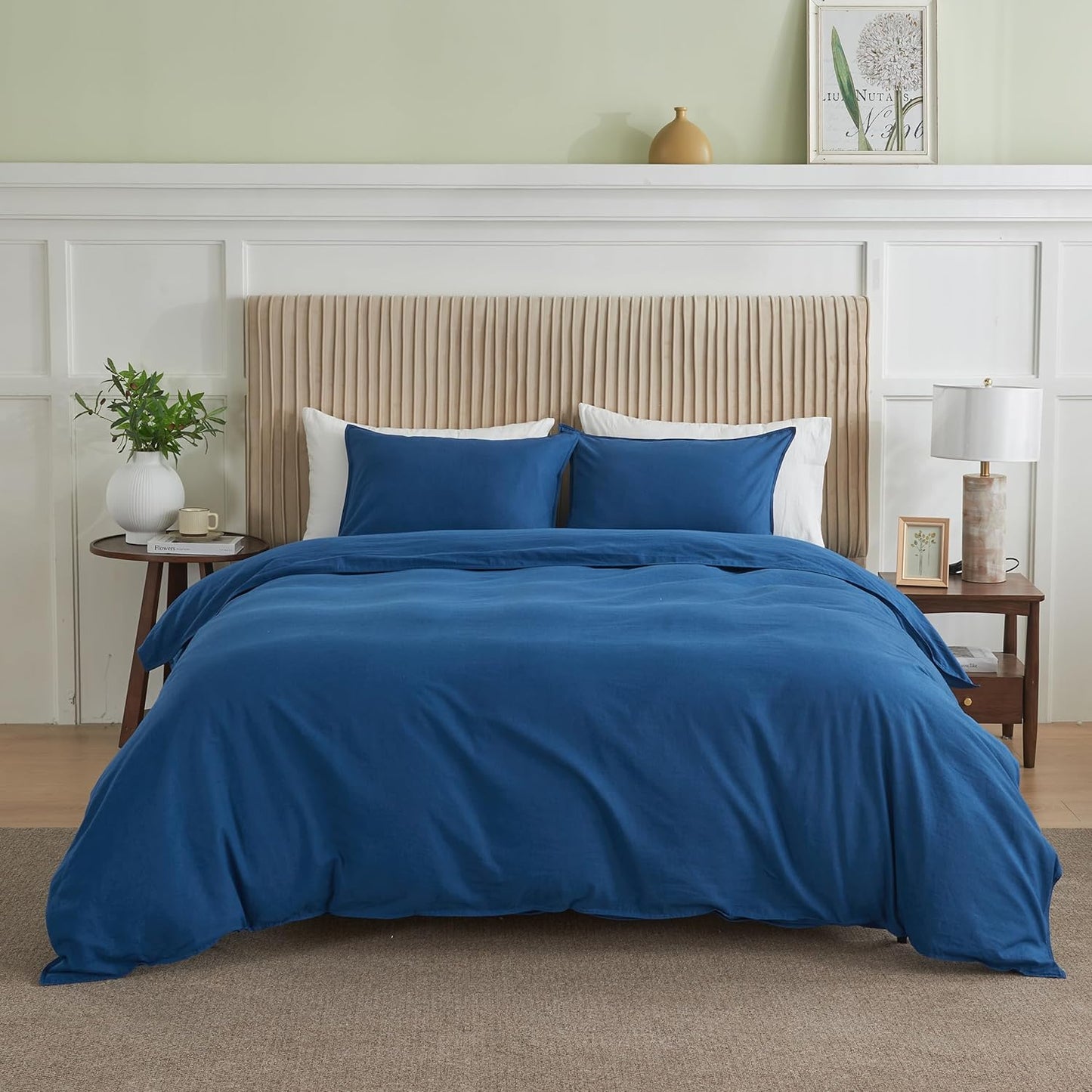 30% Linen + 70% Cotton Duvet Cover Set - Basic Style