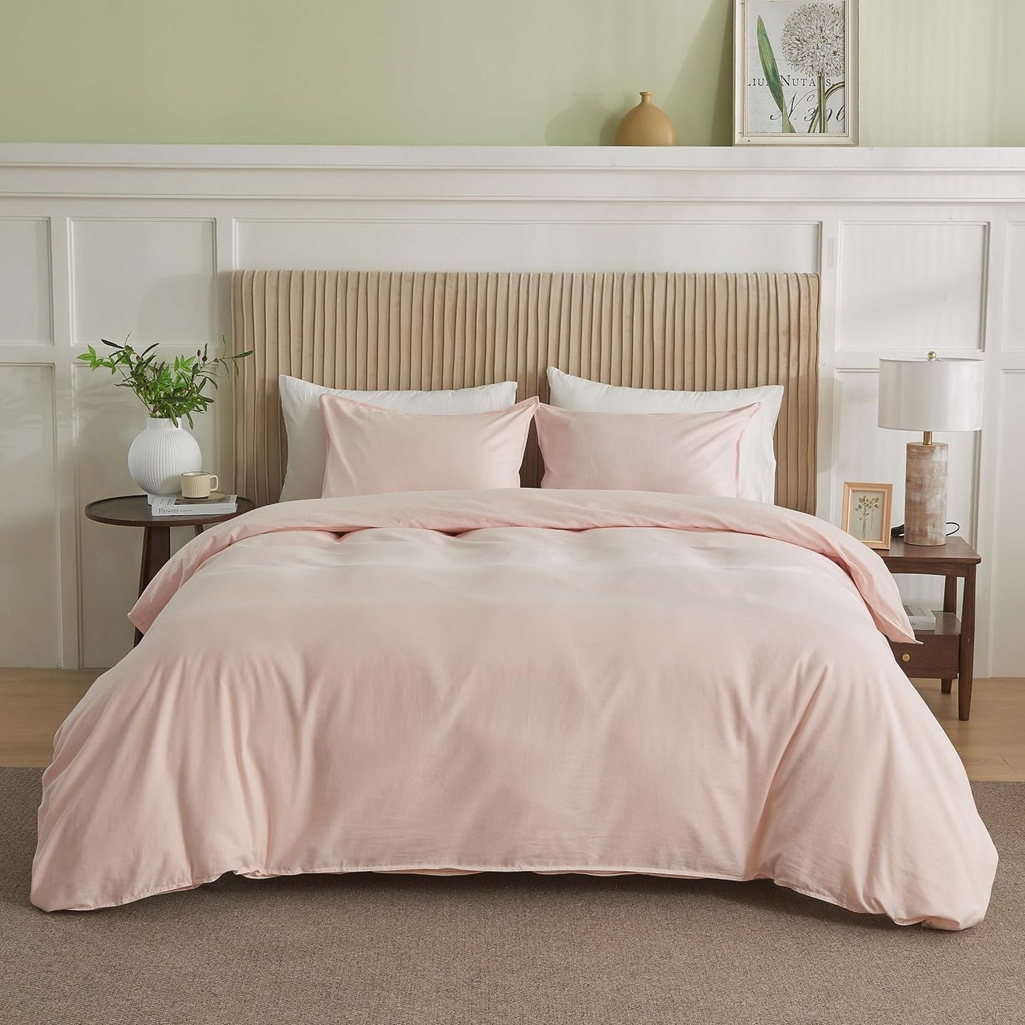30% Linen + 70% Cotton Duvet Cover Set - Basic Style