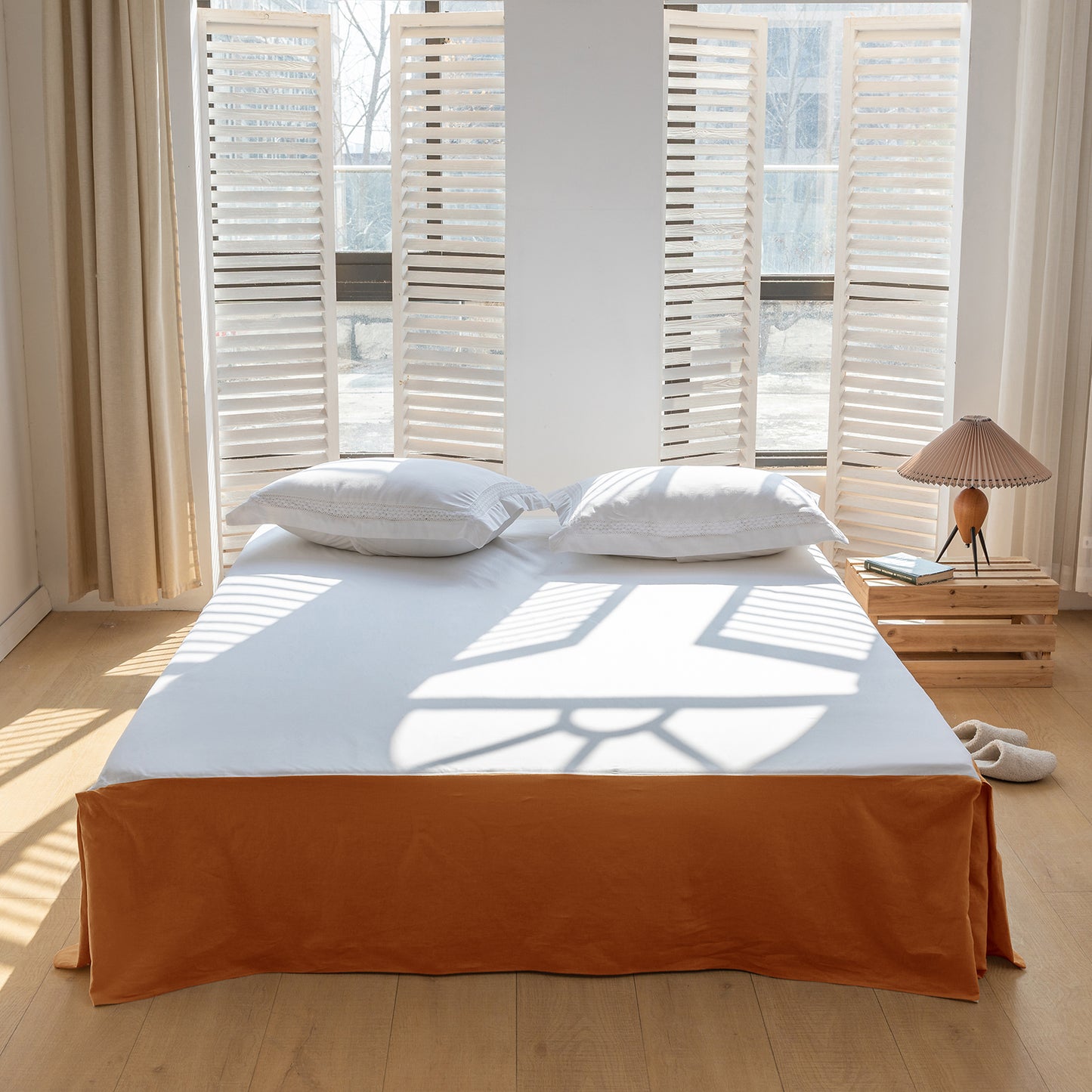 55% Linen + 45% Cotton Blend Bed Skirt - Basic