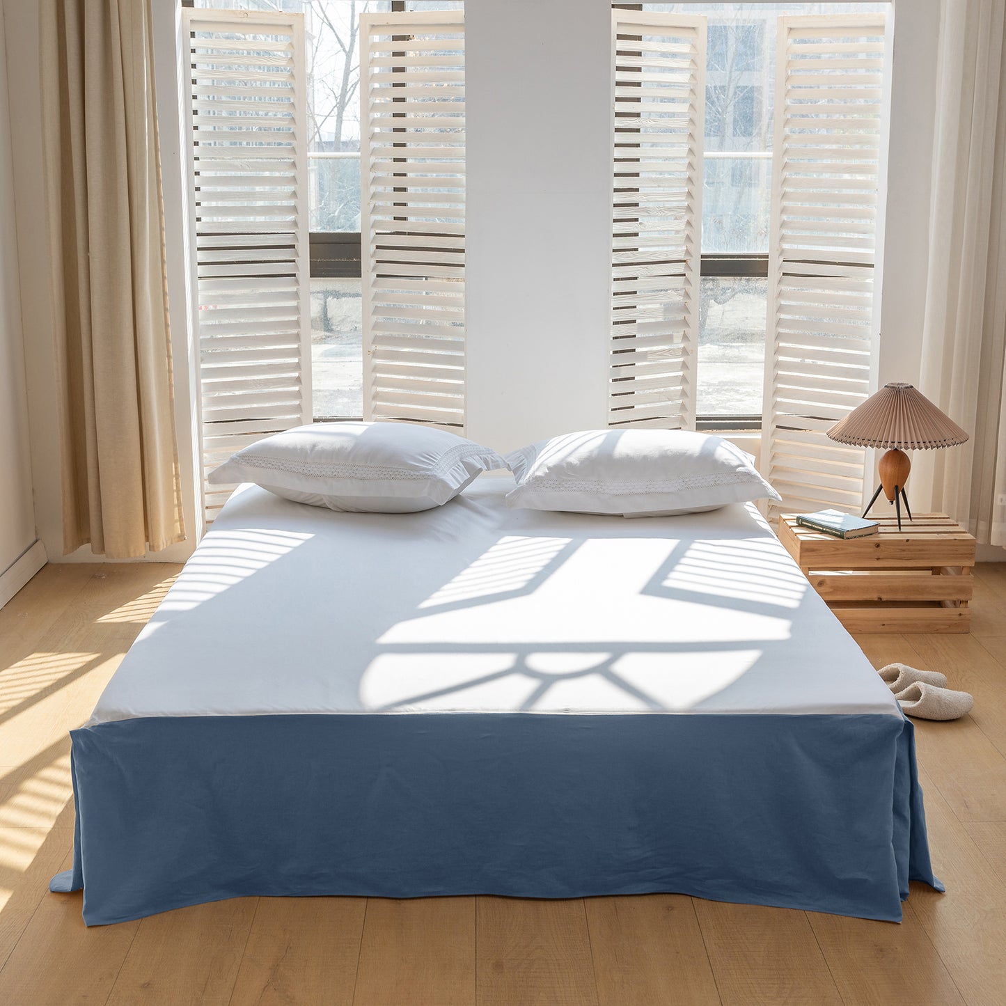 55% Linen + 45% Cotton Blend Bed Skirt - Basic