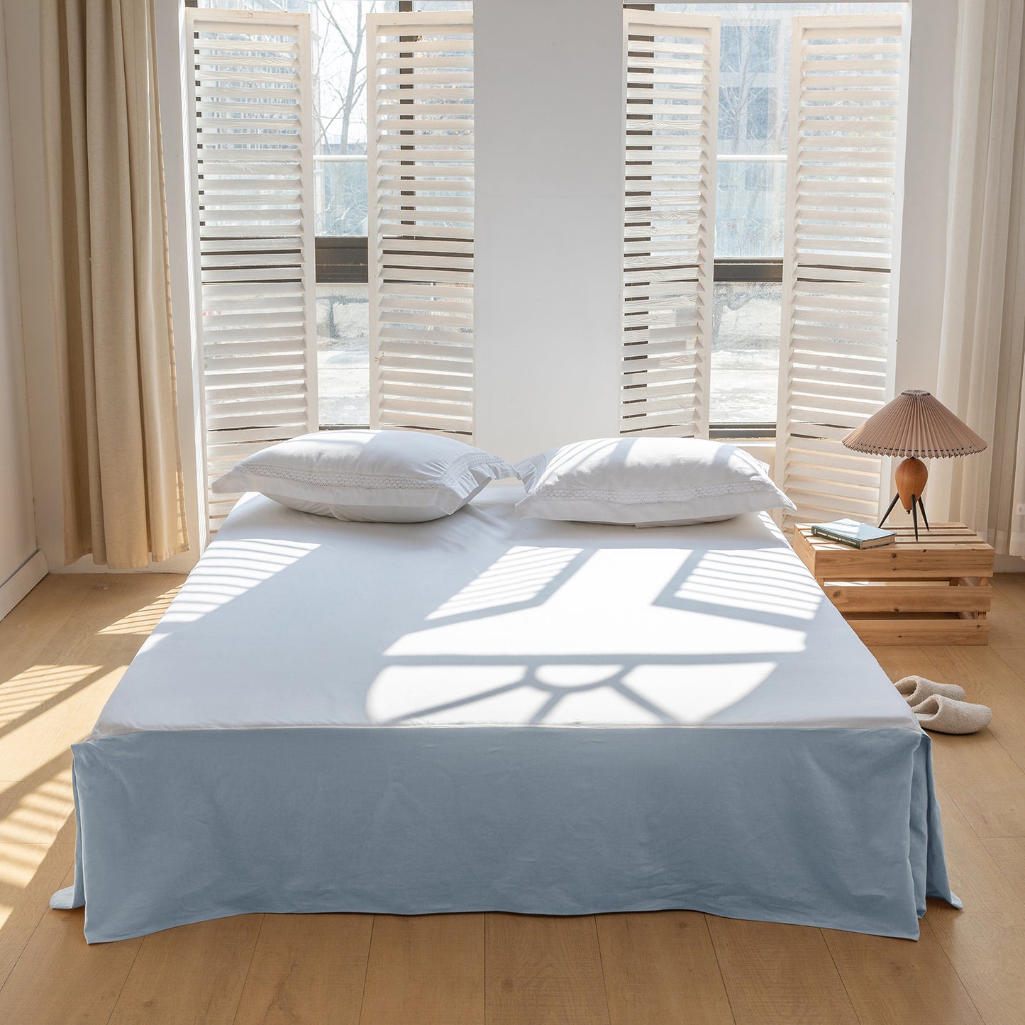 55% Linen + 45% Cotton Blend Bed Skirt - Basic