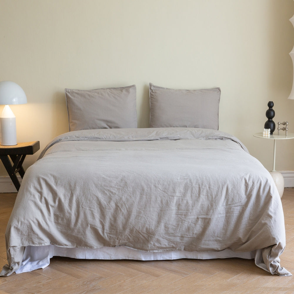 30% Linen + 70% Cotton Duvet Cover Set - Basic Style