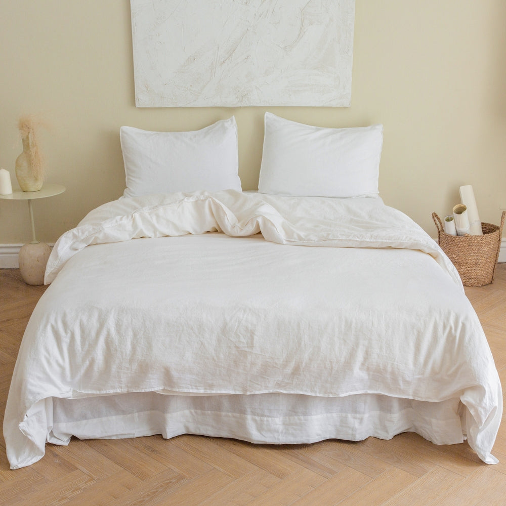 30% Linen + 70% Cotton Duvet Cover Set - Basic Style