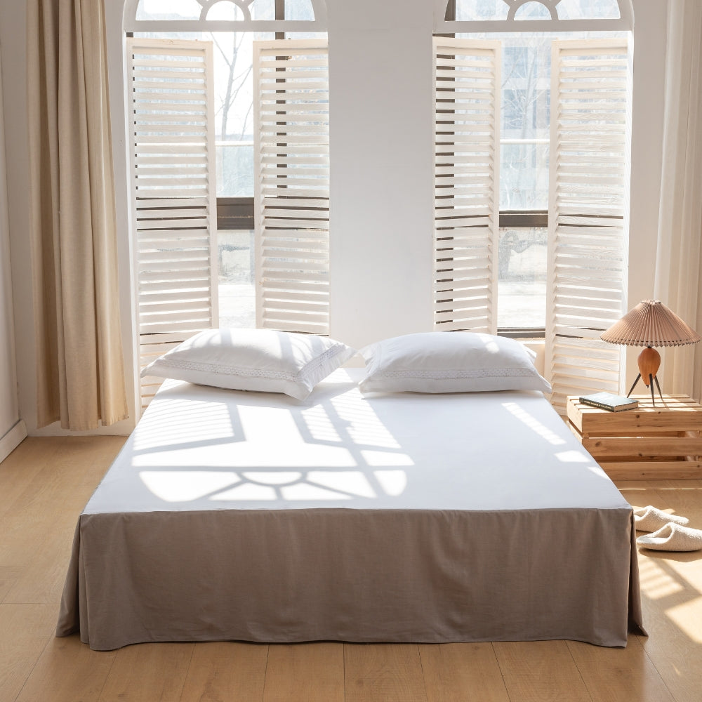 55% Linen + 45% Cotton Blend Bed Skirt - Basic