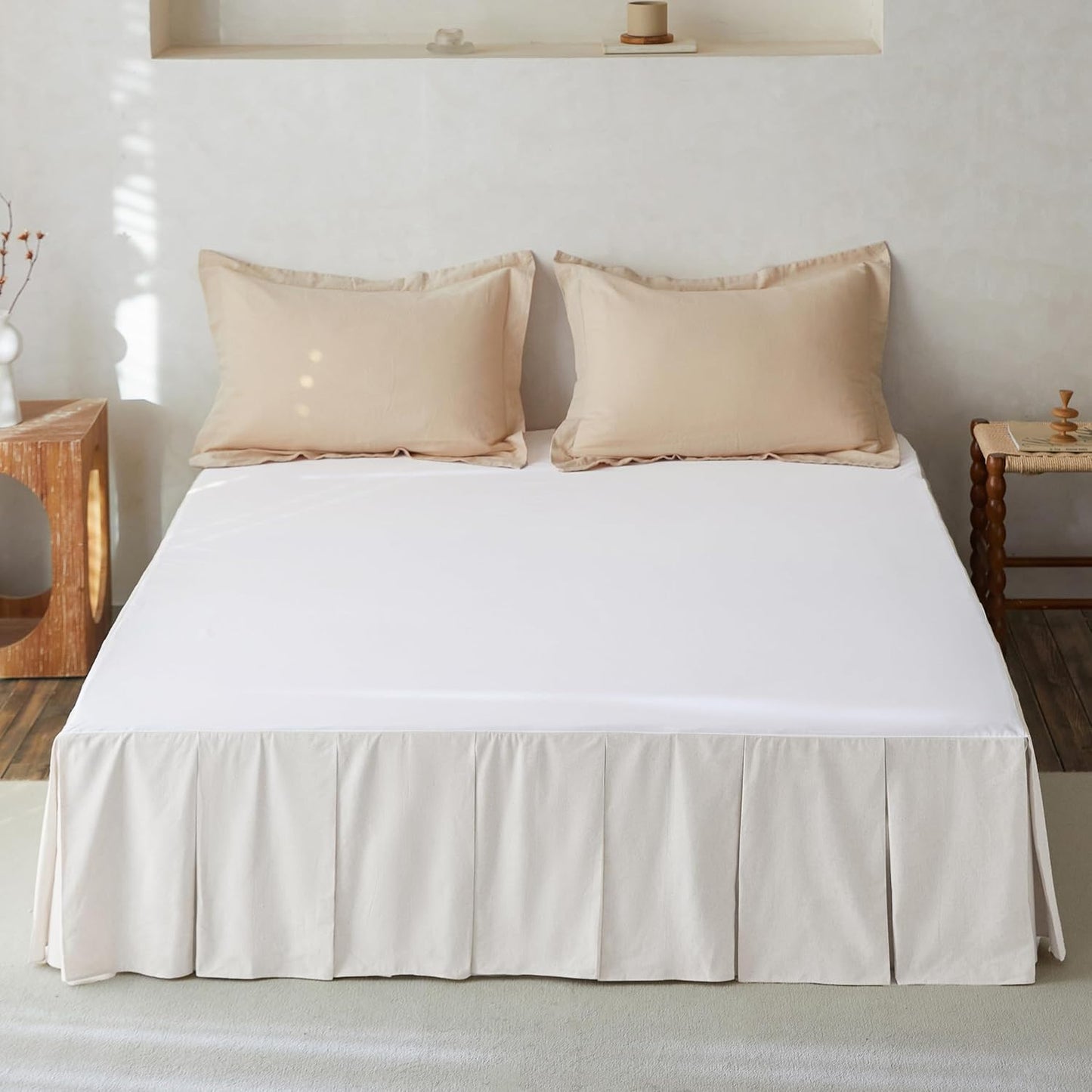 30% Linen + 70% Cotton Bed Skirt - Pleated