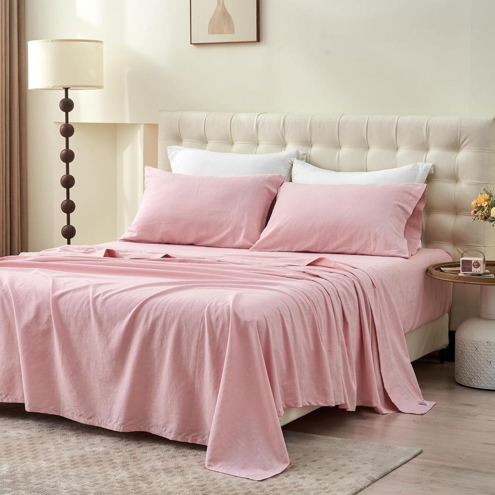 55% Linen + 45% Cotton Blend Flat Sheet - Basic Style