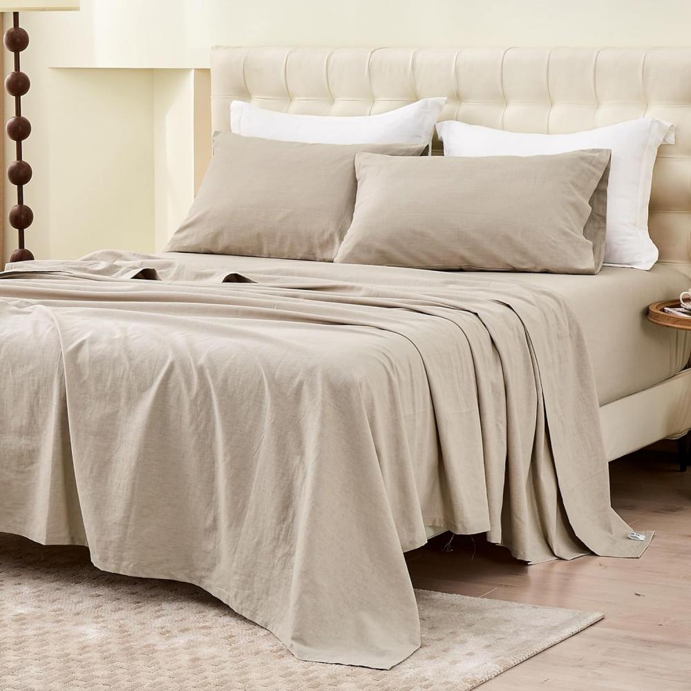 55% Linen + 45% Cotton Blend Flat Sheet - Basic Style